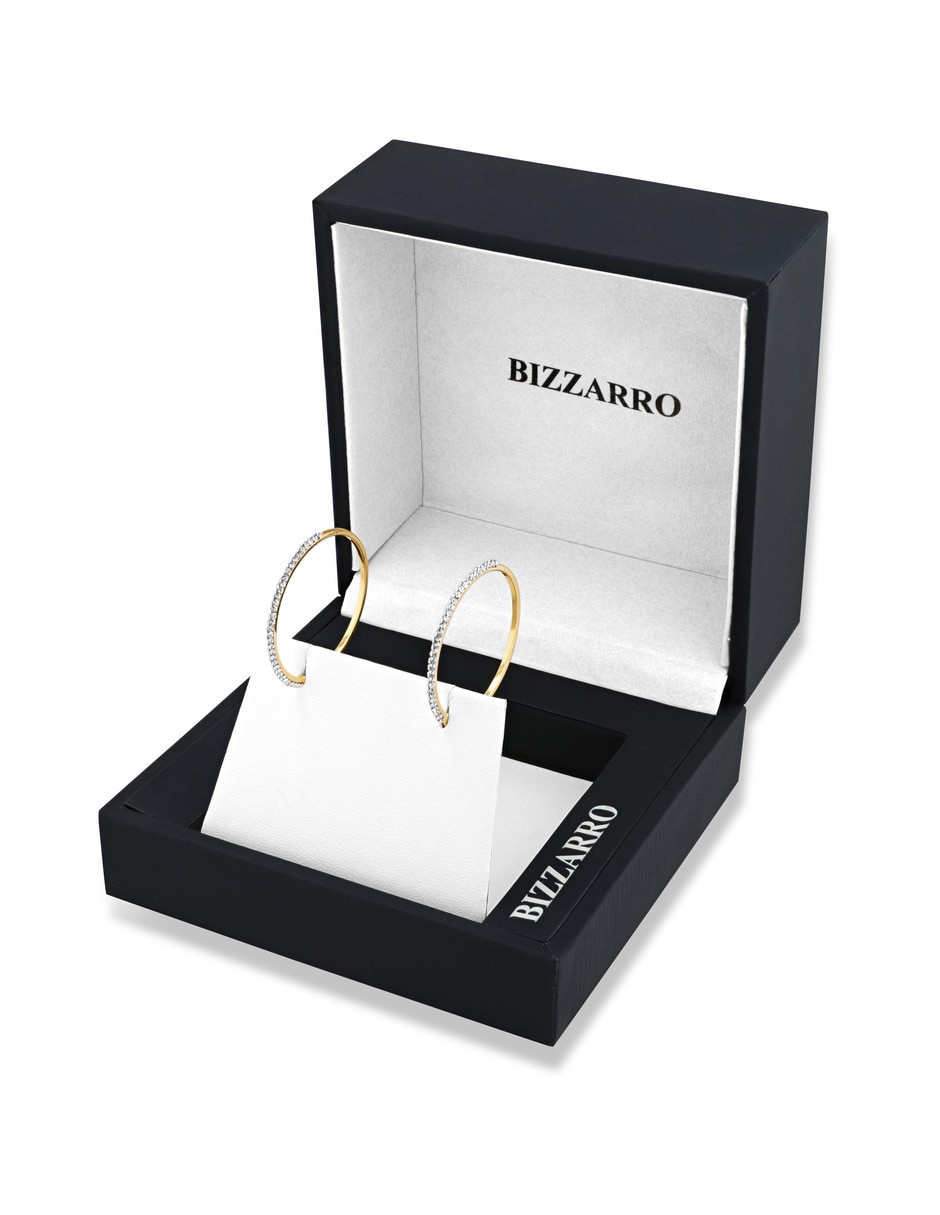 Arracadas JOYERIAS BIZZARRO de plata vermeil P 925 con acabado brillante zirconia