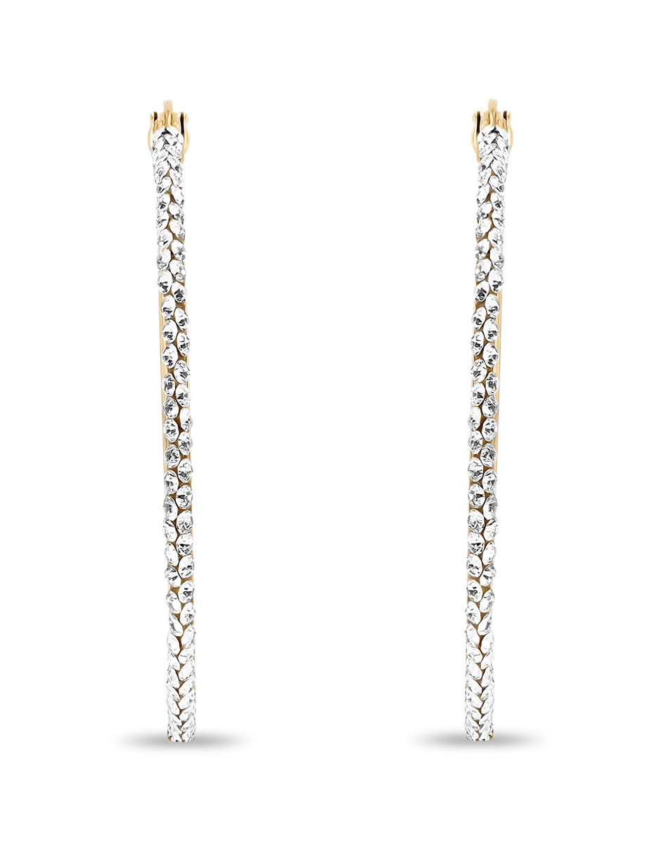 Arracadas de plata vermeil P 925 con acabado brillante zirconia Arracadas de plata vermeil P 925 con acabado brillante zirconia