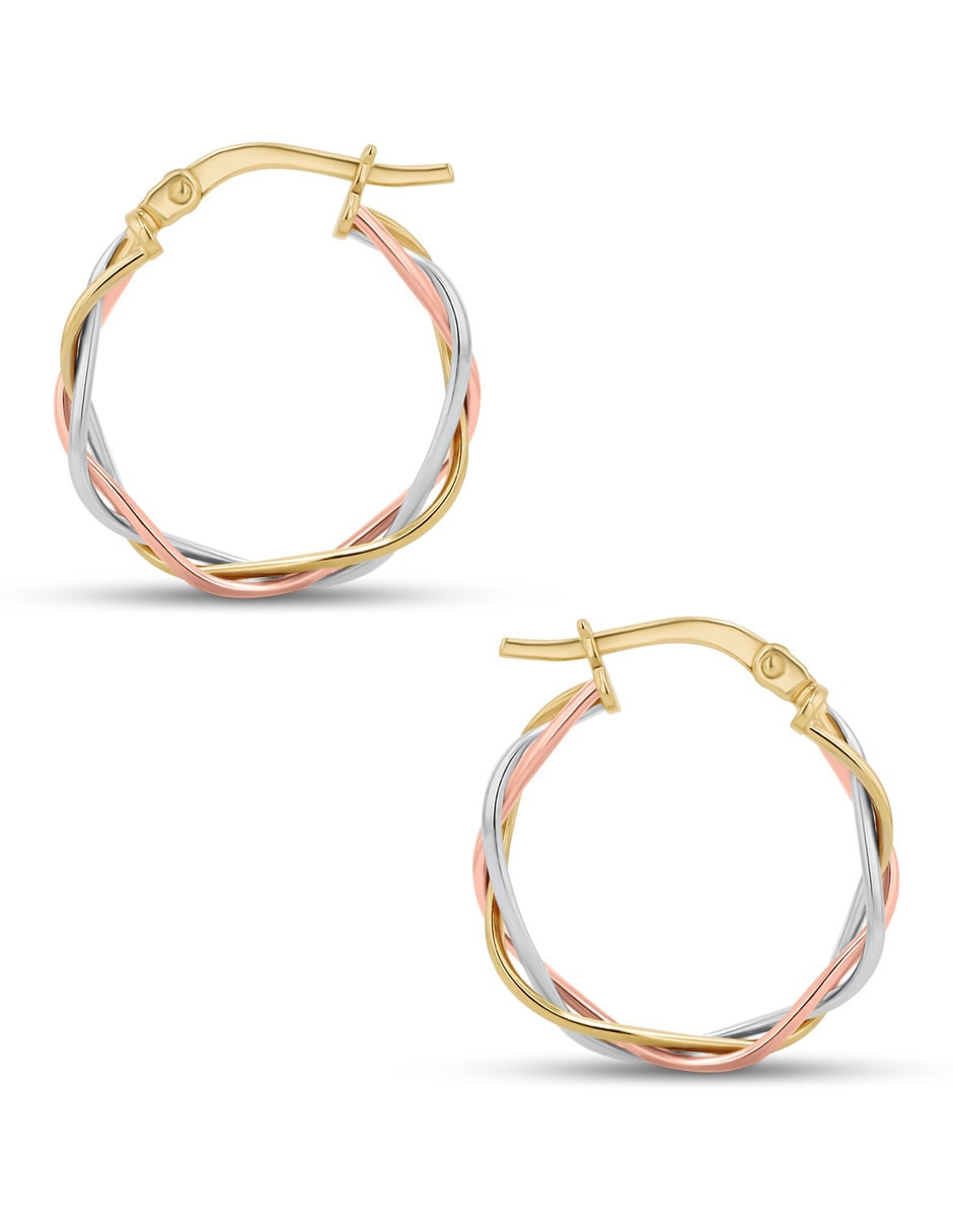 Arracadas de plata vermeil p 925 con acabado baño de oro 4