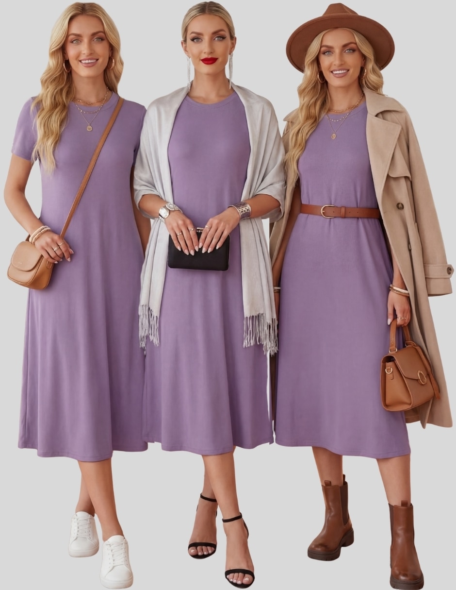 Vestido midi casual para mujer 2