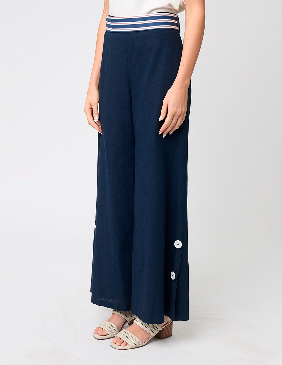 Pantalón de vestir Linea Pura recto para mujer