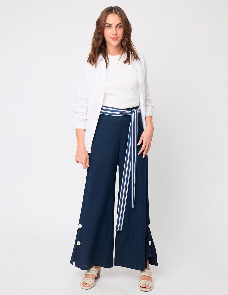 Pantalón de vestir Linea Pura recto para mujer