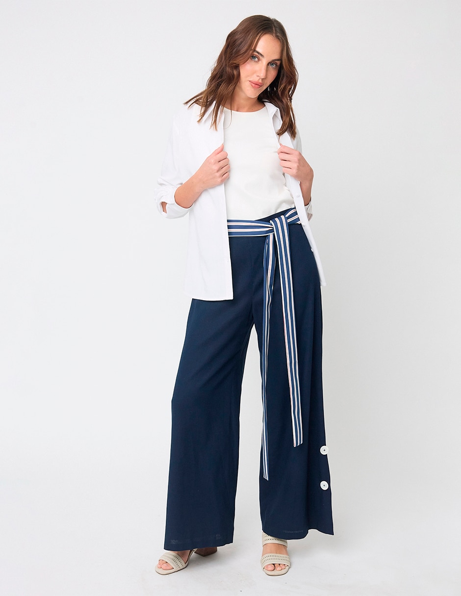 Pantalón de vestir Linea Pura recto para mujer