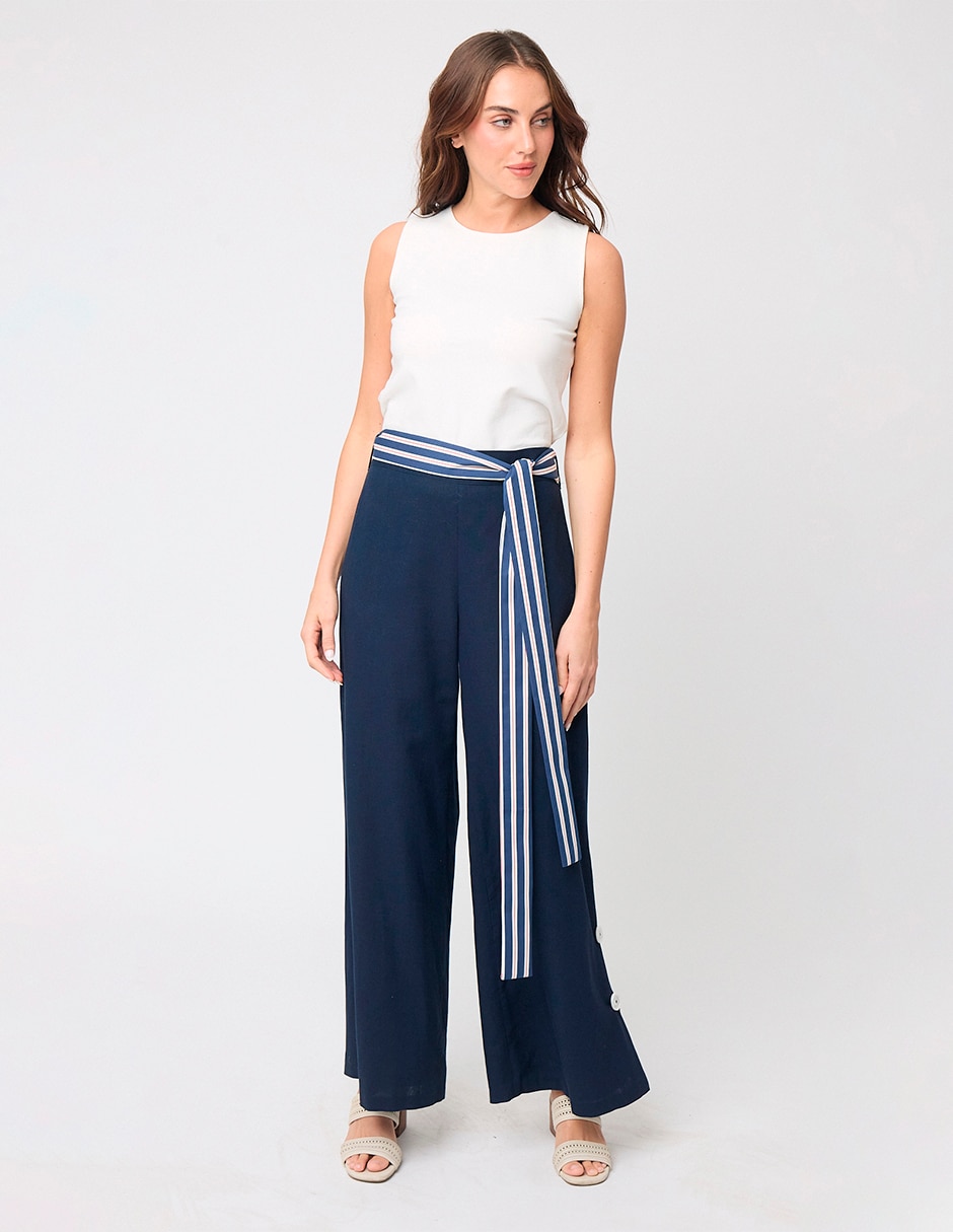 Pantalón de vestir Linea Pura recto para mujer