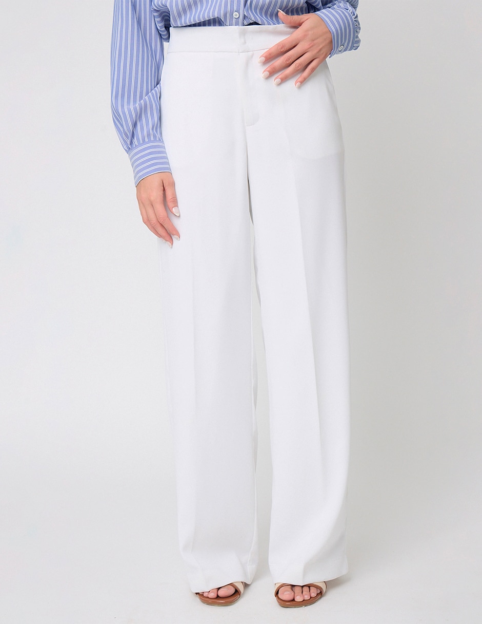 Pantalón de vestir Linea Pura recto para mujer