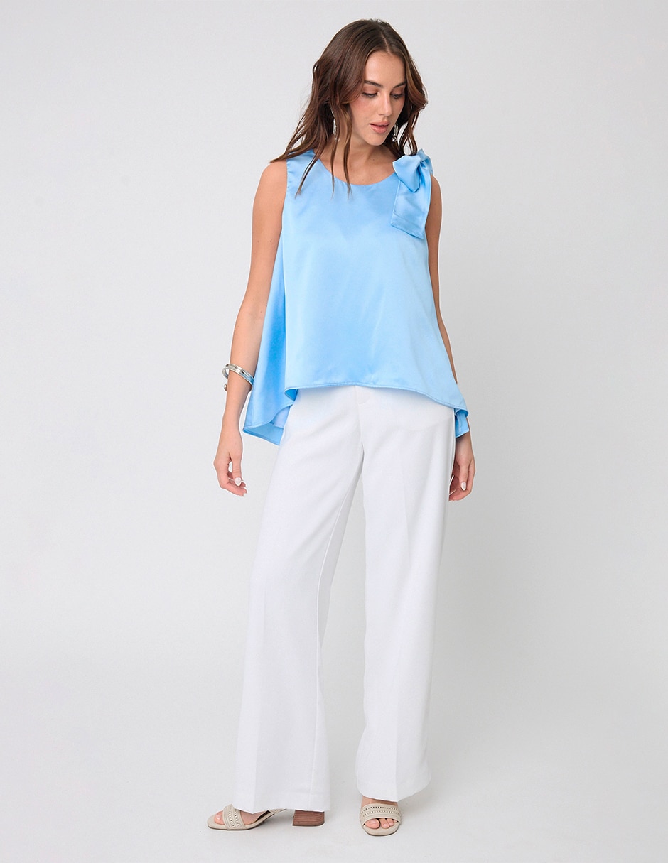 Pantalón de vestir Linea Pura recto para mujer