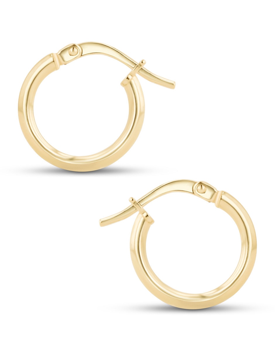Arracadas de plata vermeil P 925 con acabado brillante zirconia 5