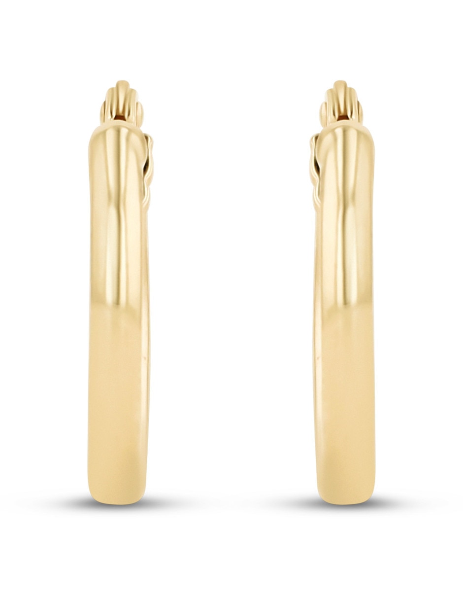Arracadas de plata vermeil P 925 con acabado brillante zirconia