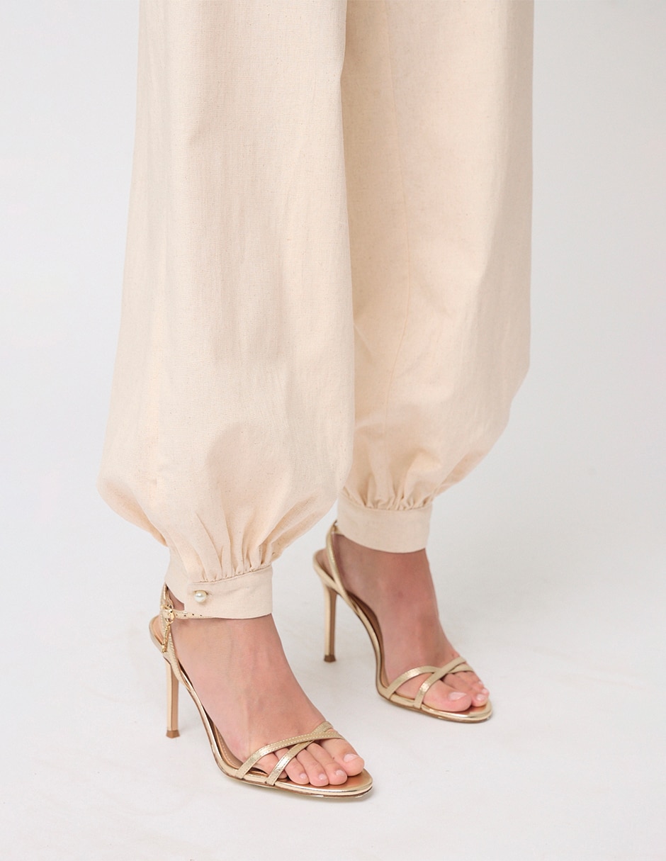 Pantalón relaxed Linea Pura barrel para mujer