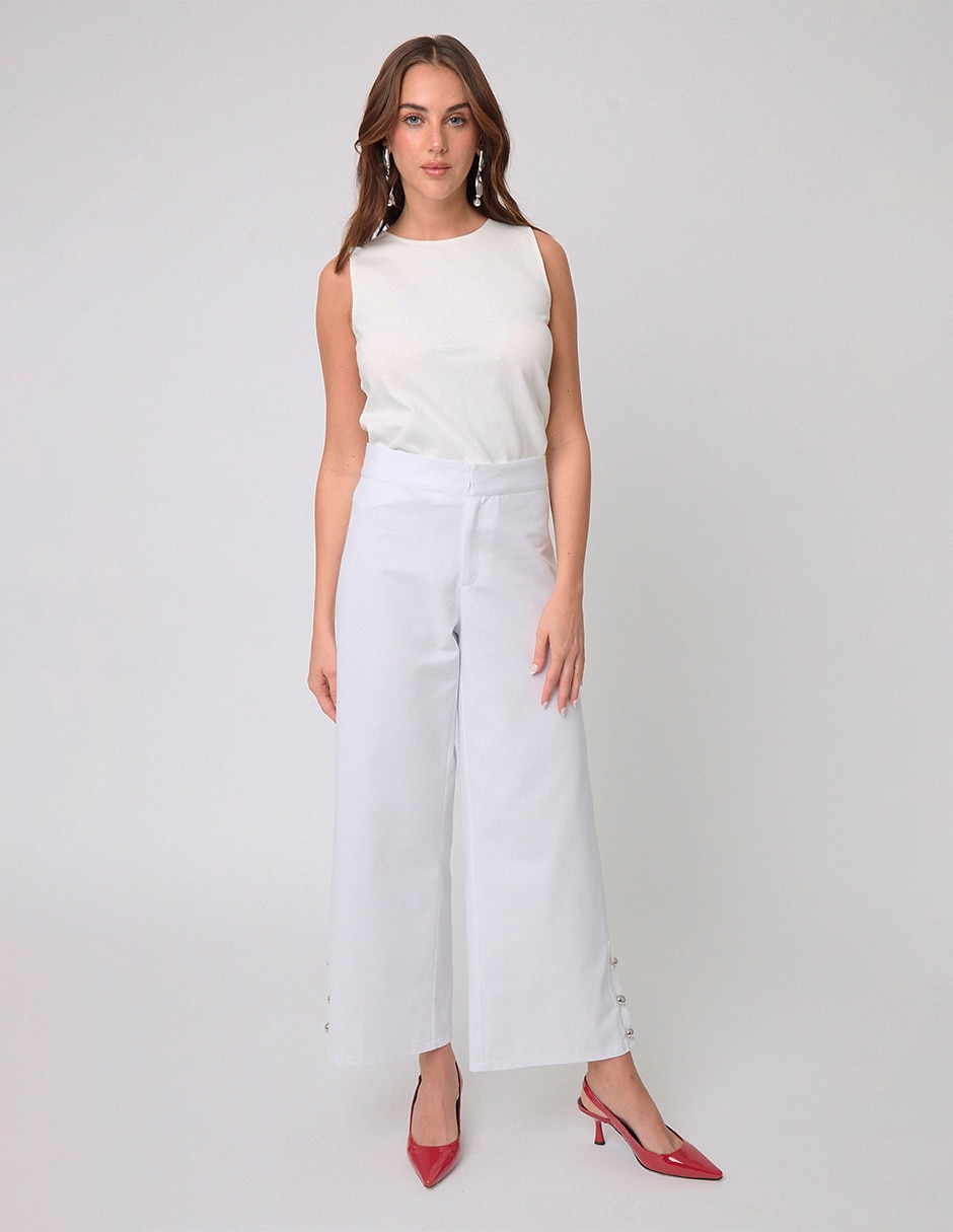 Pantalón de vestir Linea Pura recto para mujer
