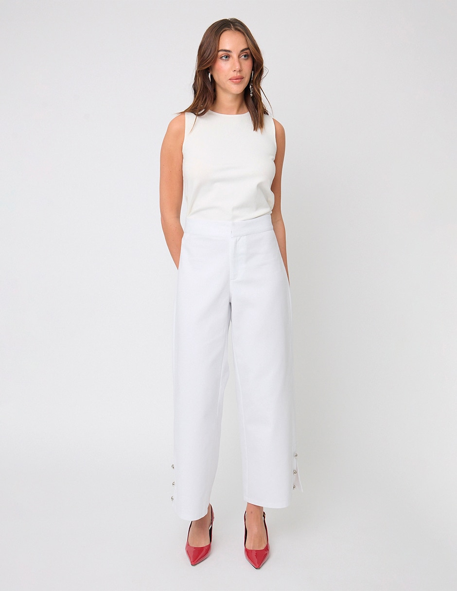 Pantalón de vestir Linea Pura recto para mujer