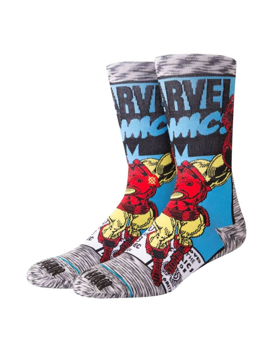 Calceta pantorrilla Iron Man Comfort de algodón para hombre Calceta pantorrilla Iron Man Comfort de algodón para hombre