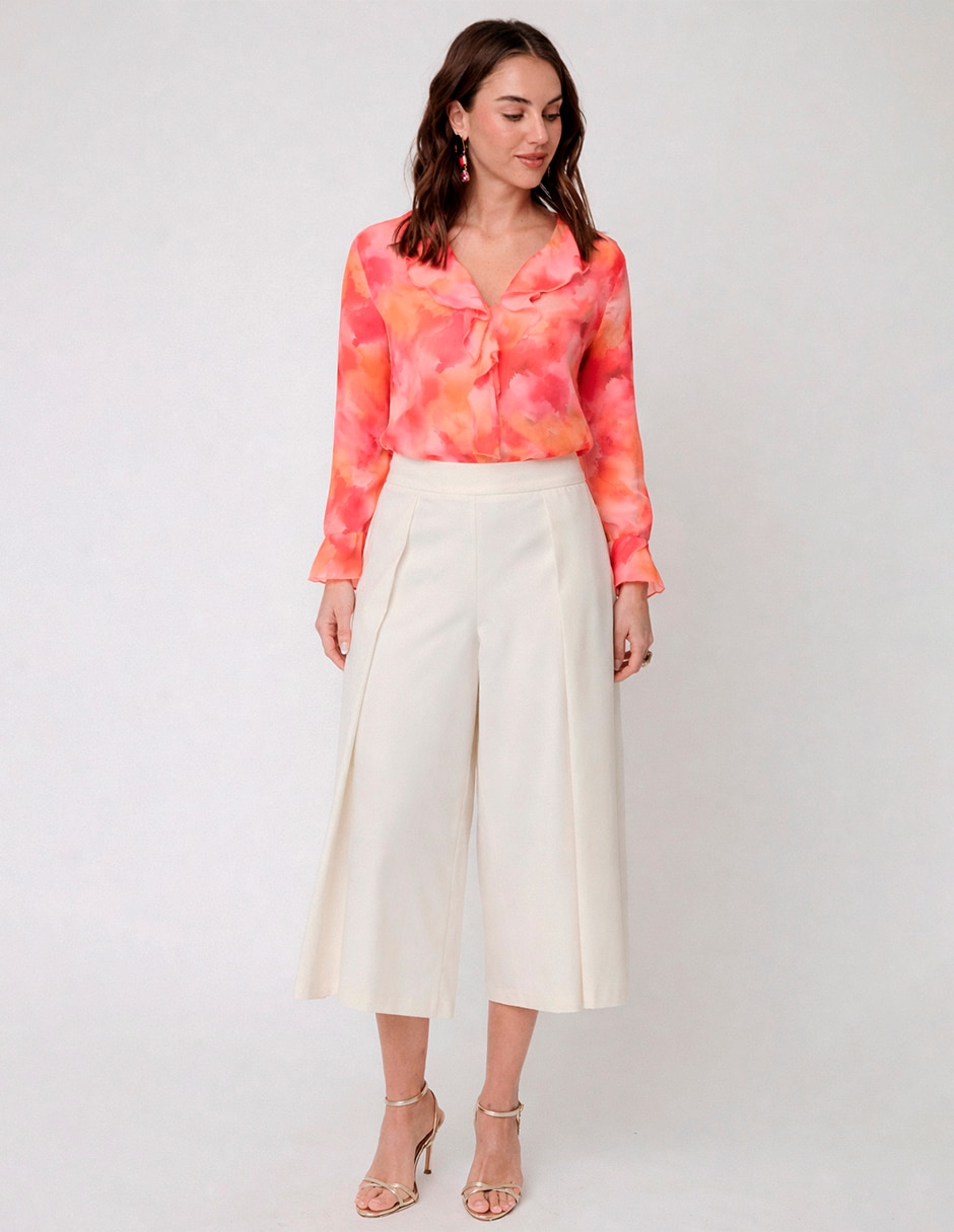 Pantalón Coulotte Linea Pura Wide leg para mujer
