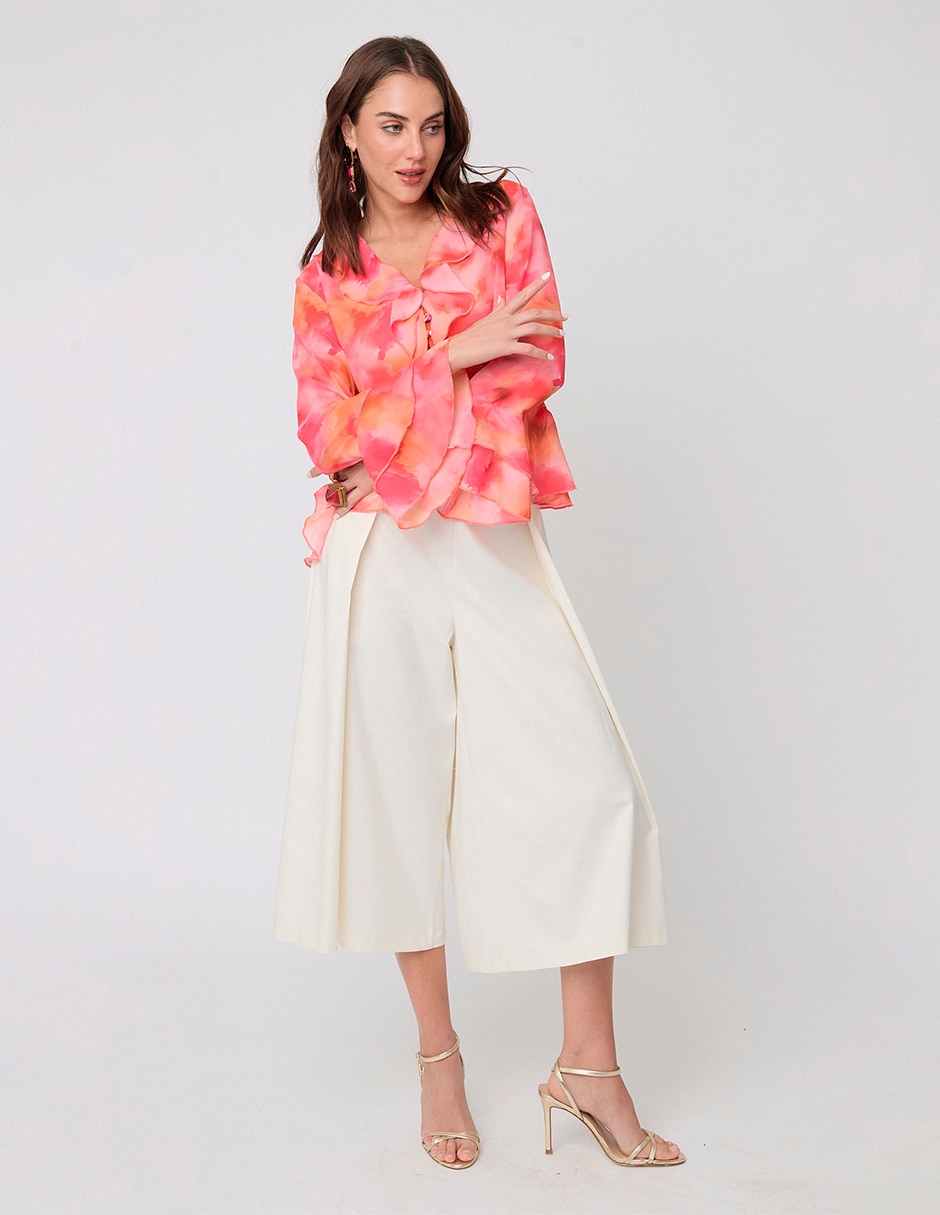 Pantalón Coulotte Linea Pura Wide leg para mujer