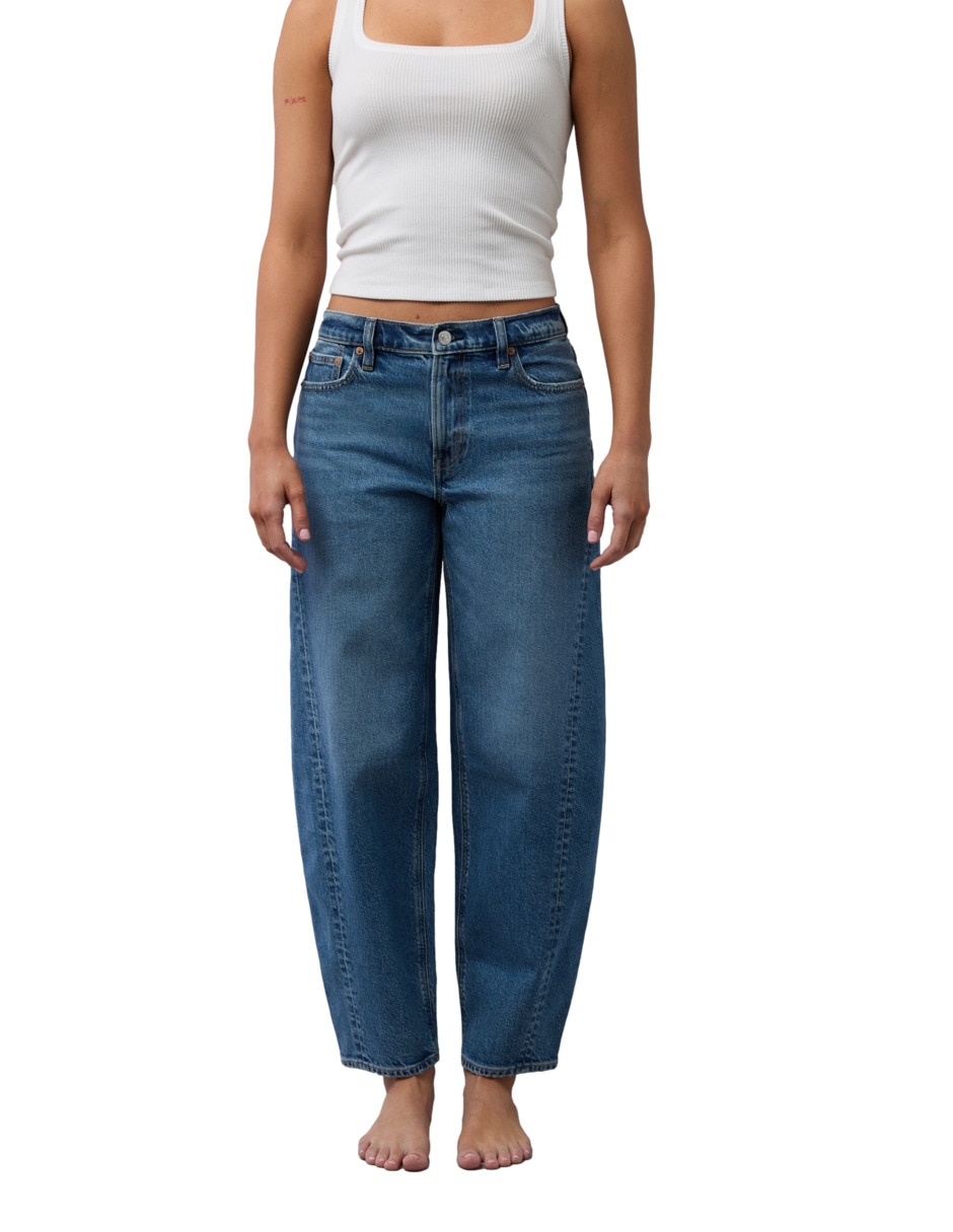 Jeans barrel para mujer
