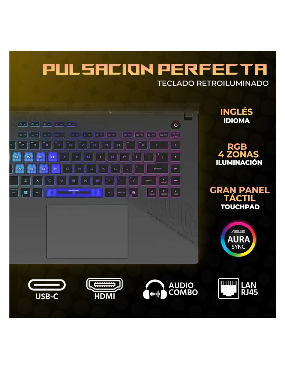 Laptop gamer ROG Strix G16 16 pulgadas Full HD+ AMD Ryzen 9 NVIDIA GeForce RTX 5070 32 GB RAM 1 TB SSD 4