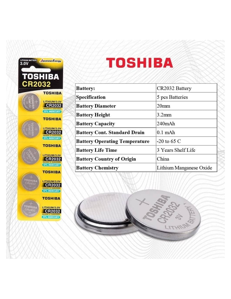 Pila de botón litio toshiba 3 v