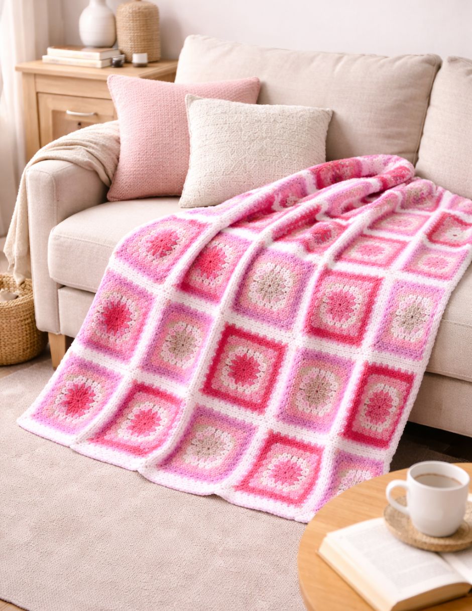 Cobija de tejido punto Crochet bebé 3