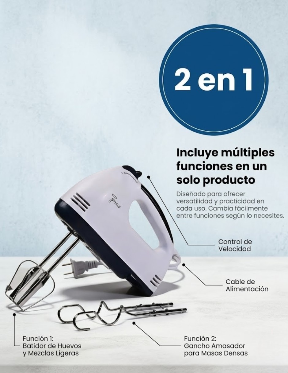 Batidora manual CM-TOP 7 velocidades JD05
