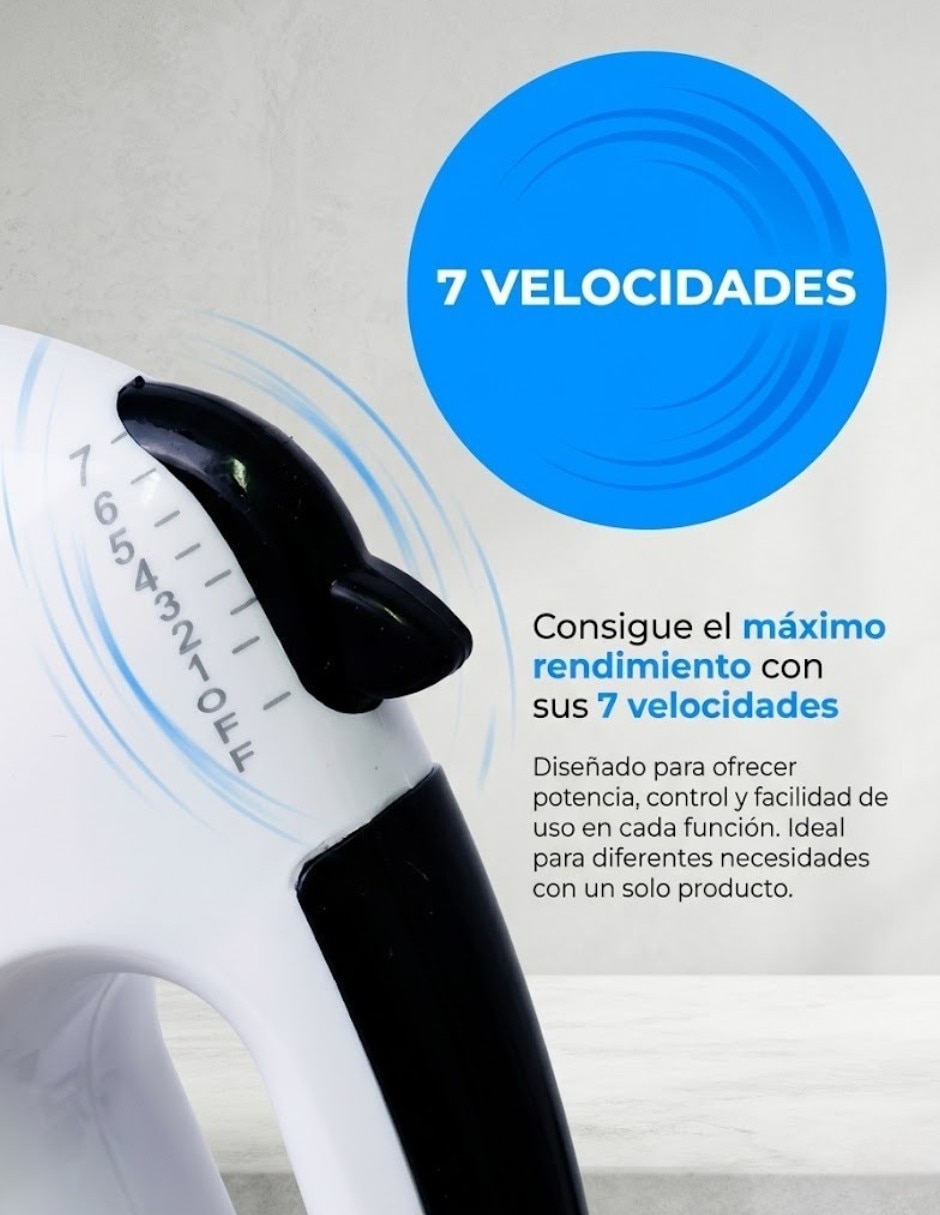 Batidora manual CM-TOP 7 velocidades JD05