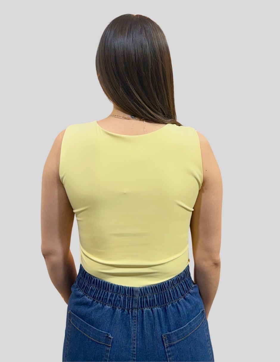 Body Yaretni Moda escote cuadrado para mujer