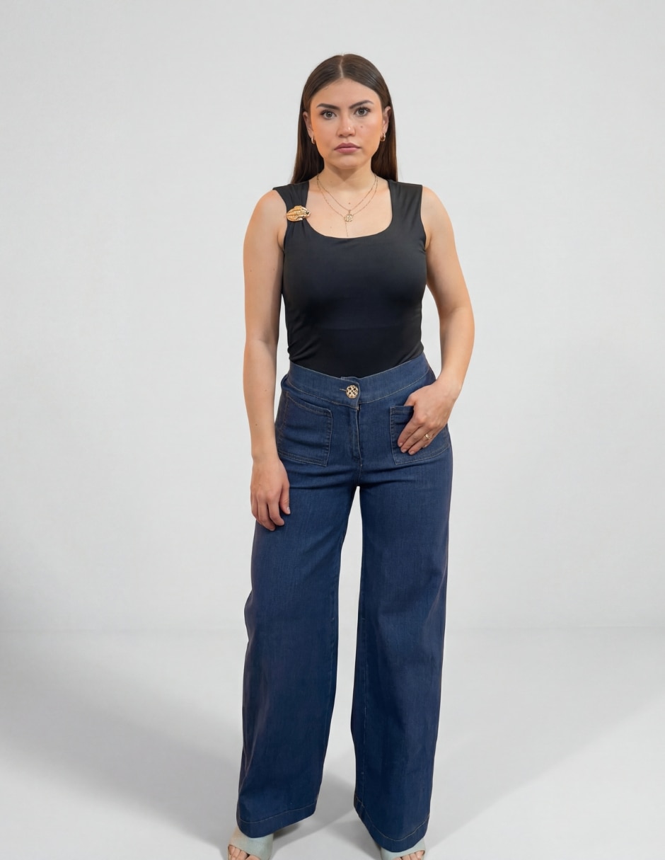 Body Yaretni Moda escote cuadrado para mujer
