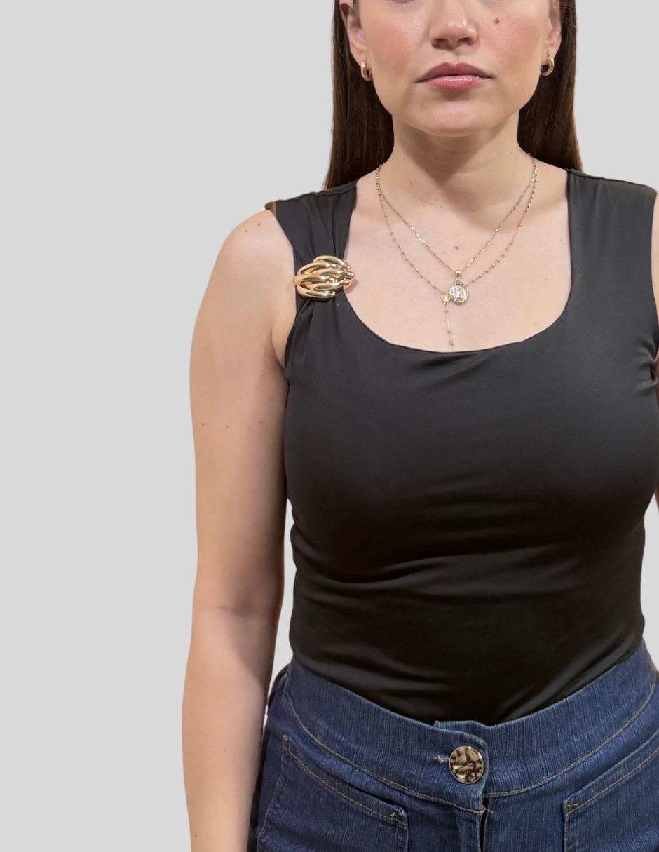 Body Yaretni Moda escote cuadrado para mujer