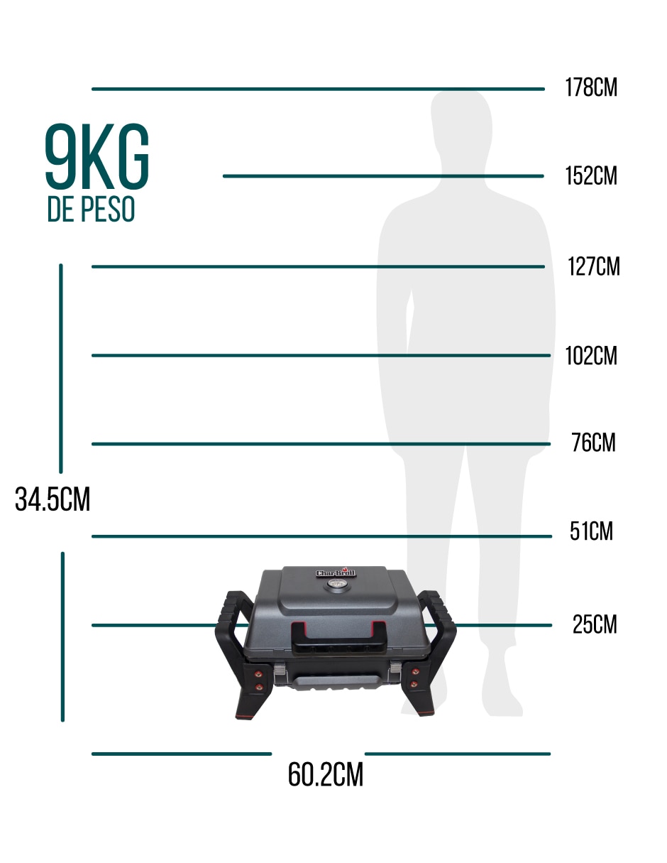 Asador gas Char-Broil X200 de acero inoxidable