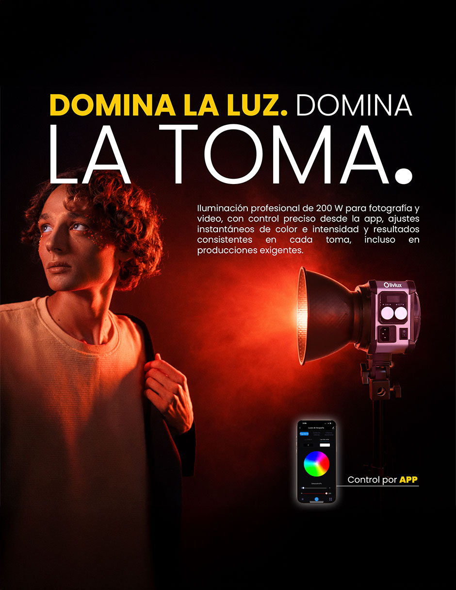 Lámpara para fotografía Livlux L200 RGB