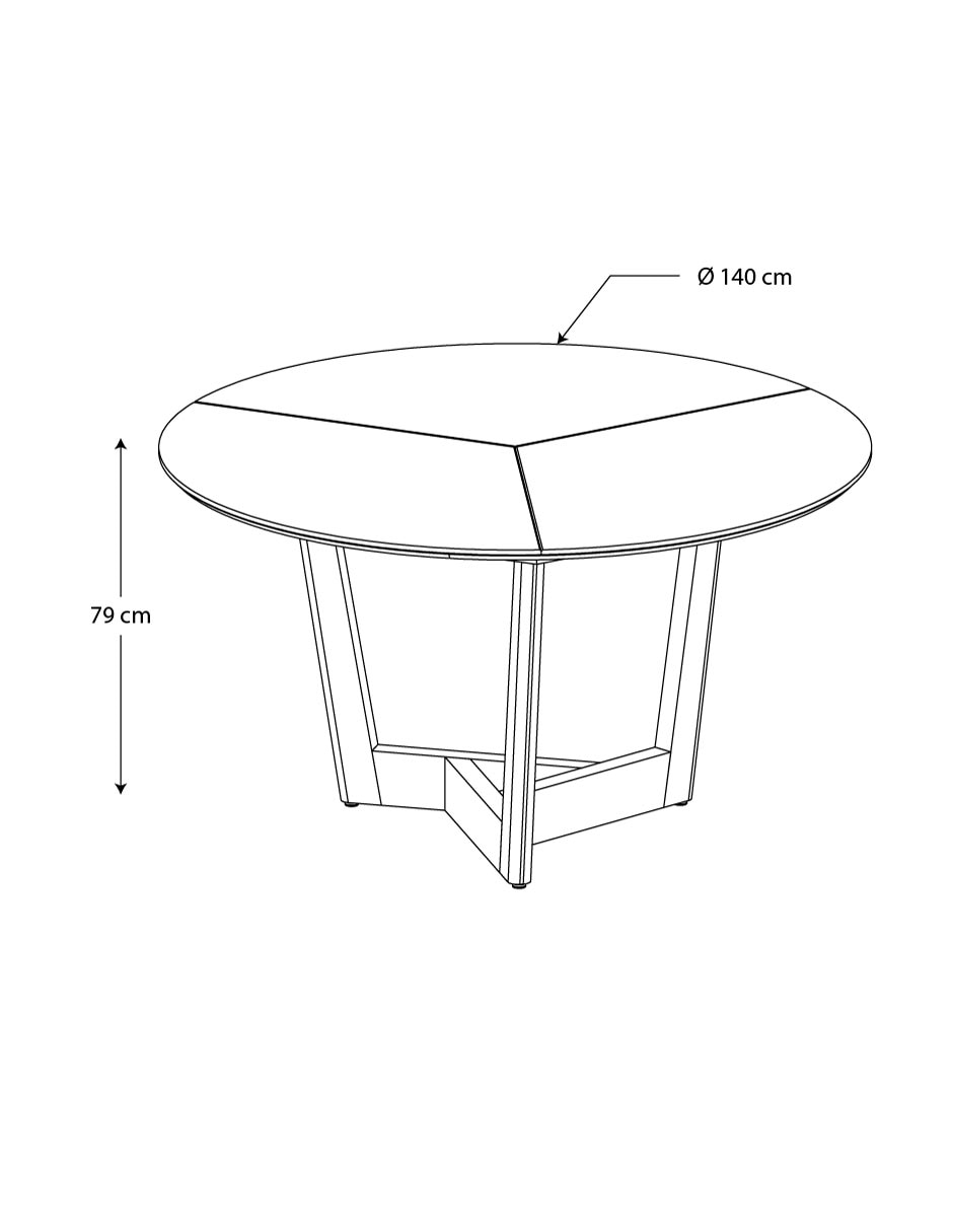Mesa No ZURICH ARTEX de MDF y madera