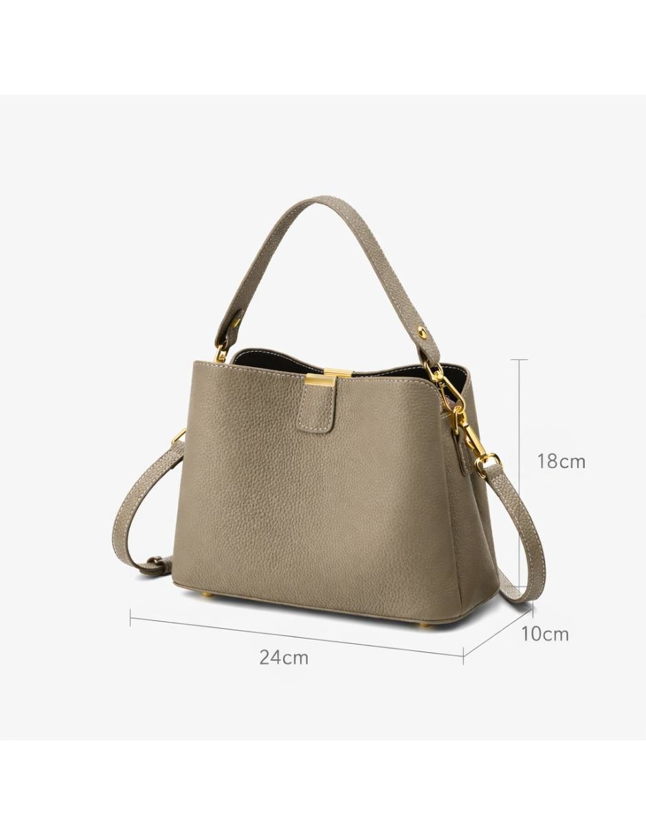 Bolsa bucket bolsa bucket de cuero mujer 7