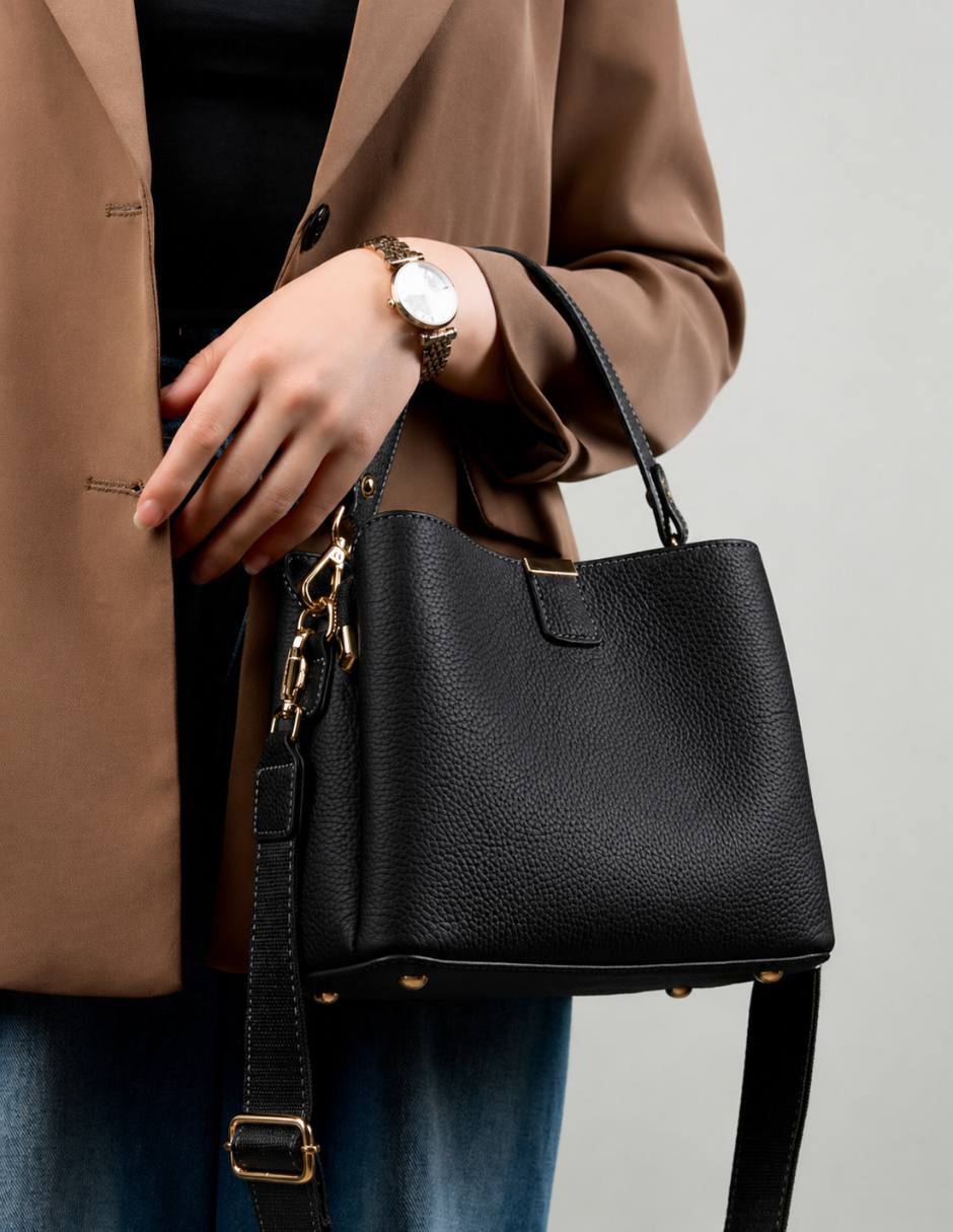 Bolsa bucket bitna seoul bolsa bucket de cuero mujer
