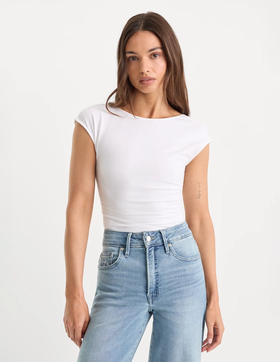 Body cuello redondo espalda abierta para mujer Body cuello redondo espalda abierta para mujer