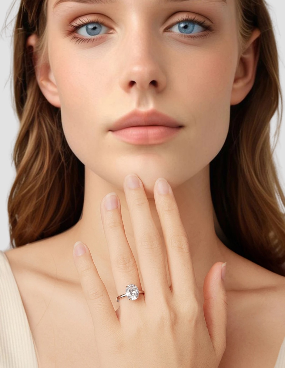 Anillo con gema Chulada Beauty de plata P 925 zirconia pulido