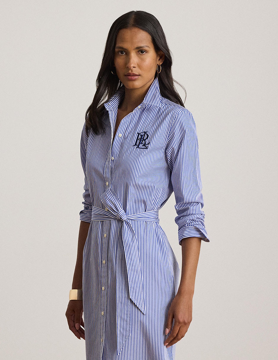 Vestido camisero midi casual Lauren Ralph Lauren para mujer