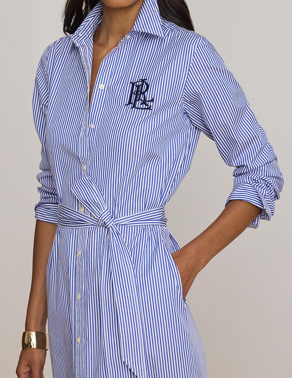 Vestido camisero midi casual Lauren Ralph Lauren para mujer