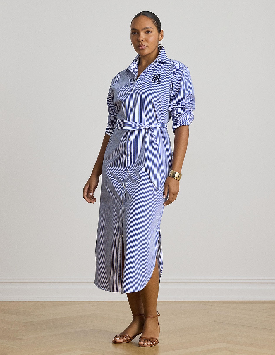 Vestido camisero midi casual Lauren Ralph Lauren para mujer