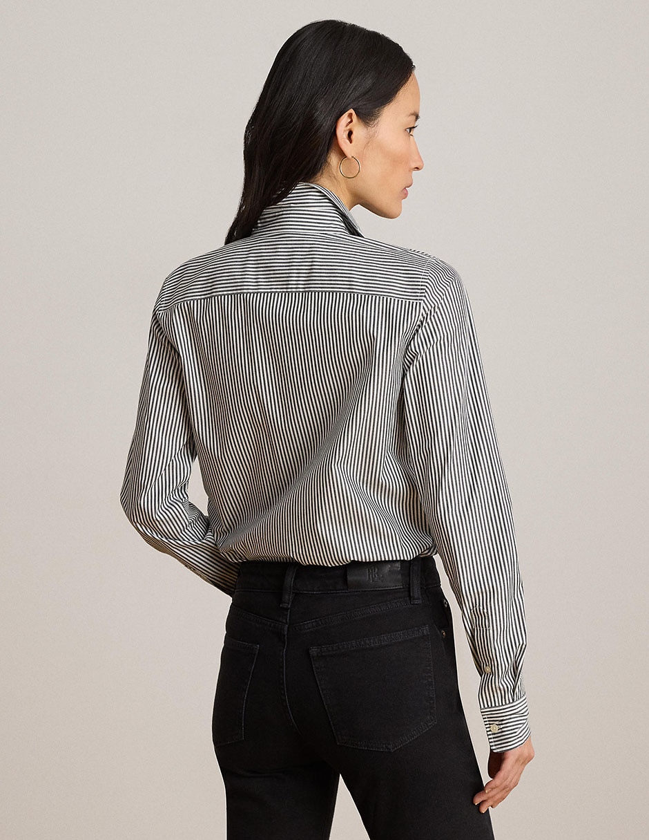 Blusa camisera manga larga para mujer