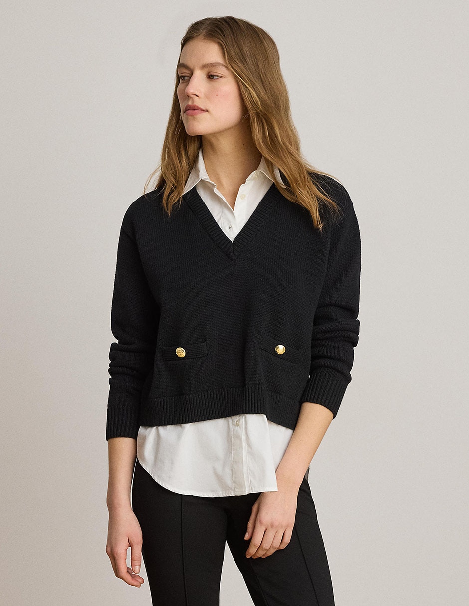 Suéter cuello V para mujer Suéter cuello V para mujer