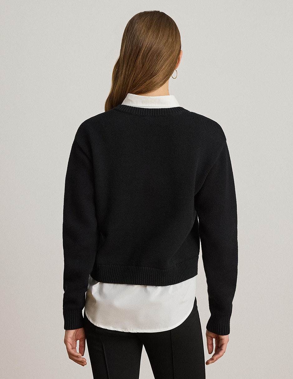 Suéter cuello V para mujer 2