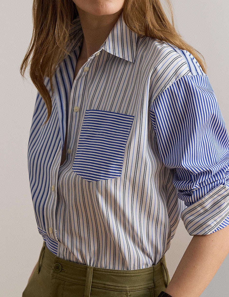 Blusa camisera manga larga para mujer 5