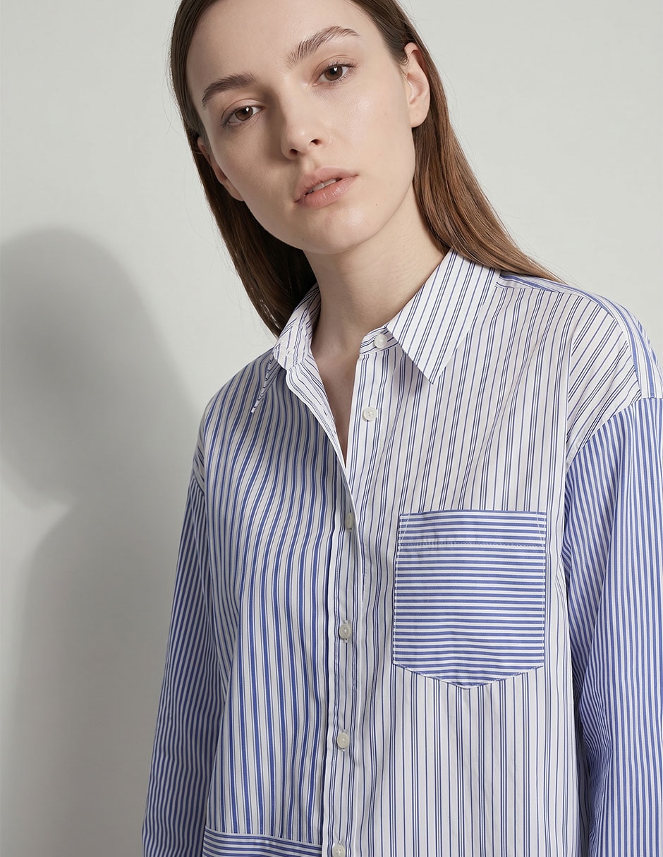 Blusa camisera manga larga para mujer 7