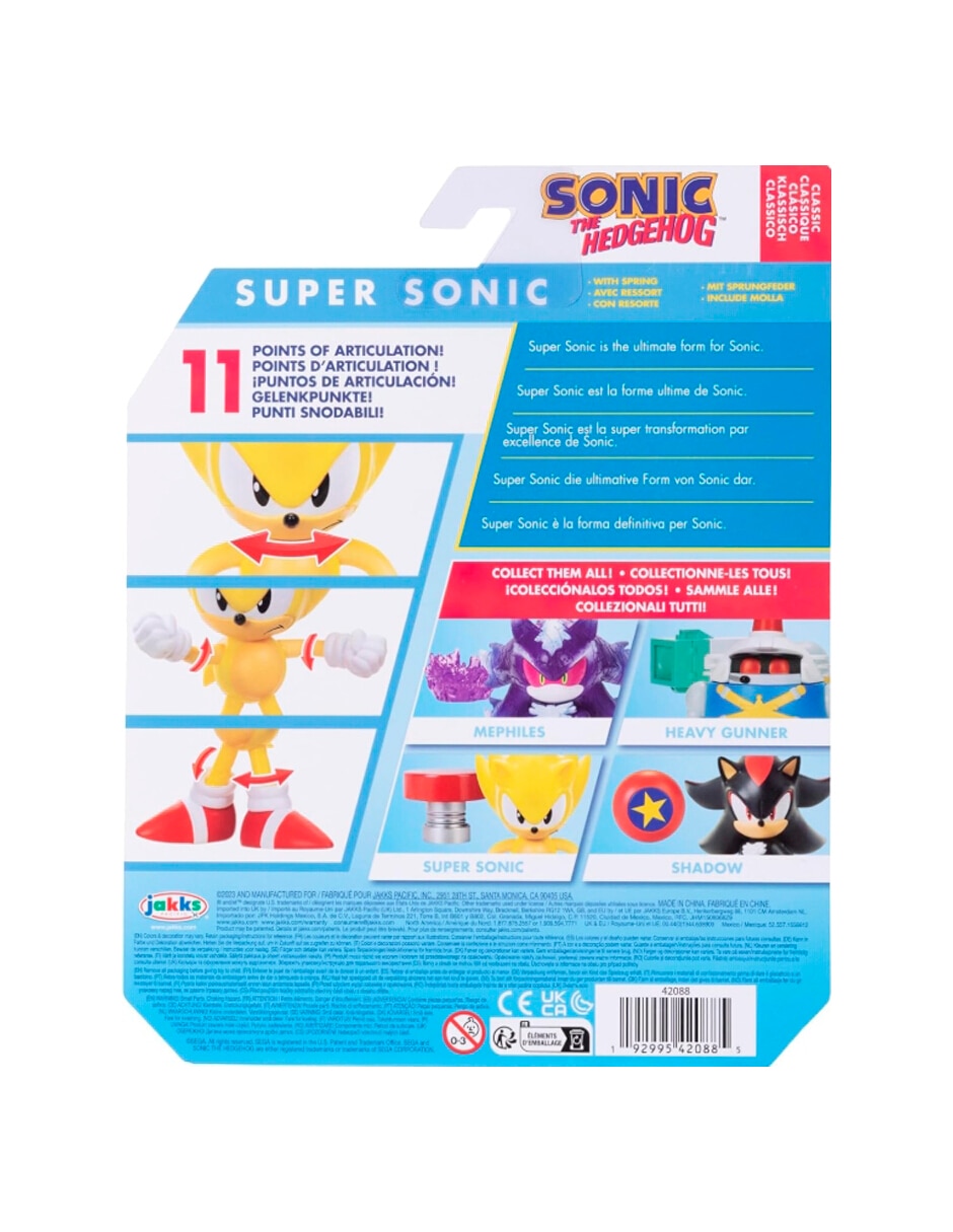 Figura de colección articulada Sonic The Hedgehog Super Sonic Collectors 2