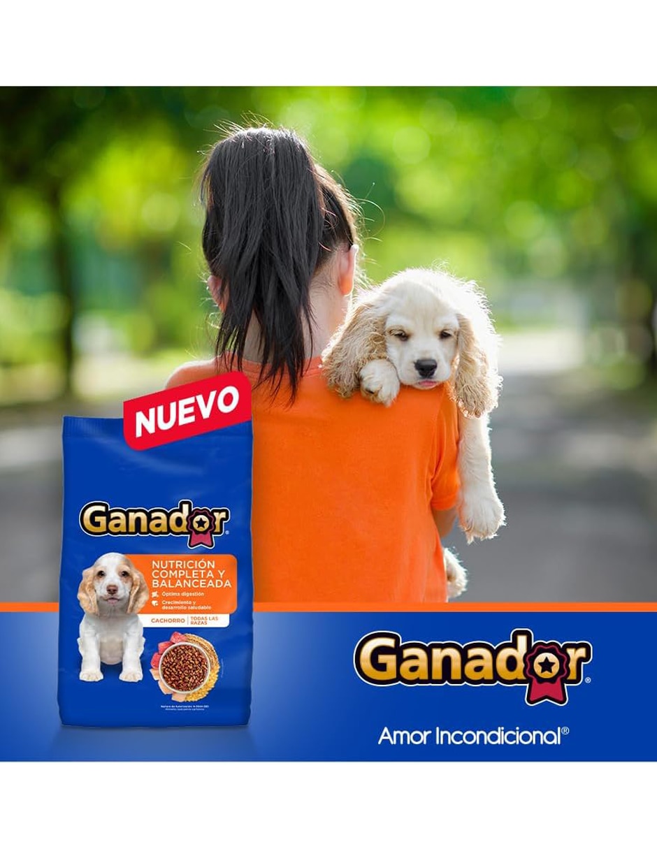 Croquetas Ganador de carne con pollo para perro etapa cachorro contenido 20 kg