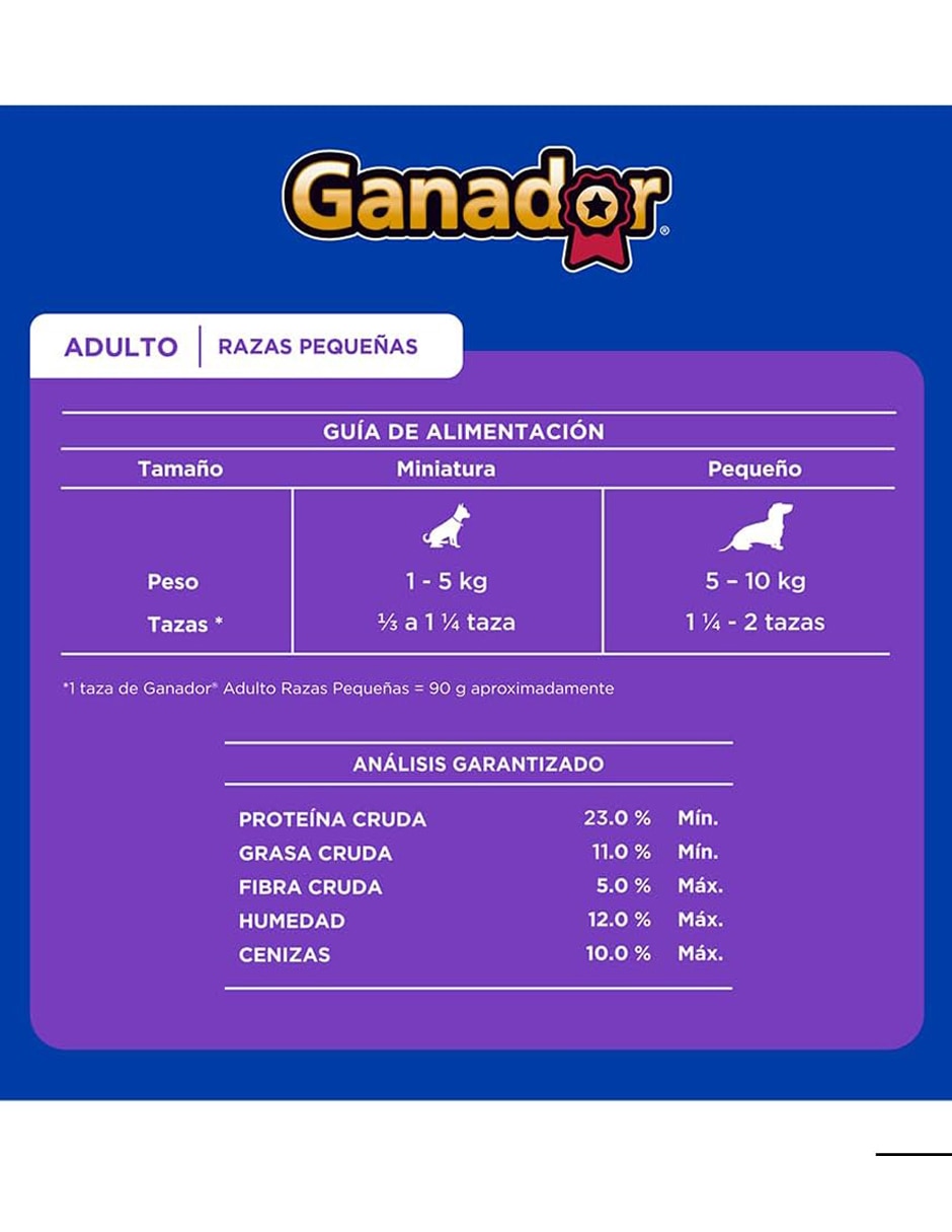 Croqueta Ganador original para perro etapa adulto contenido 20 kg