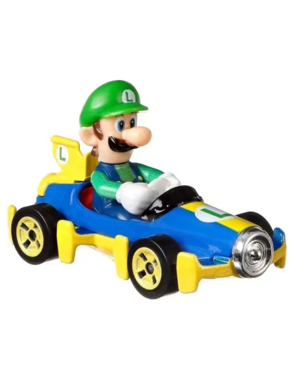 MATTEL (4729) Figura de colección Mario Kart Hot Wheels 2026 Luigi Mach 8 Mattel