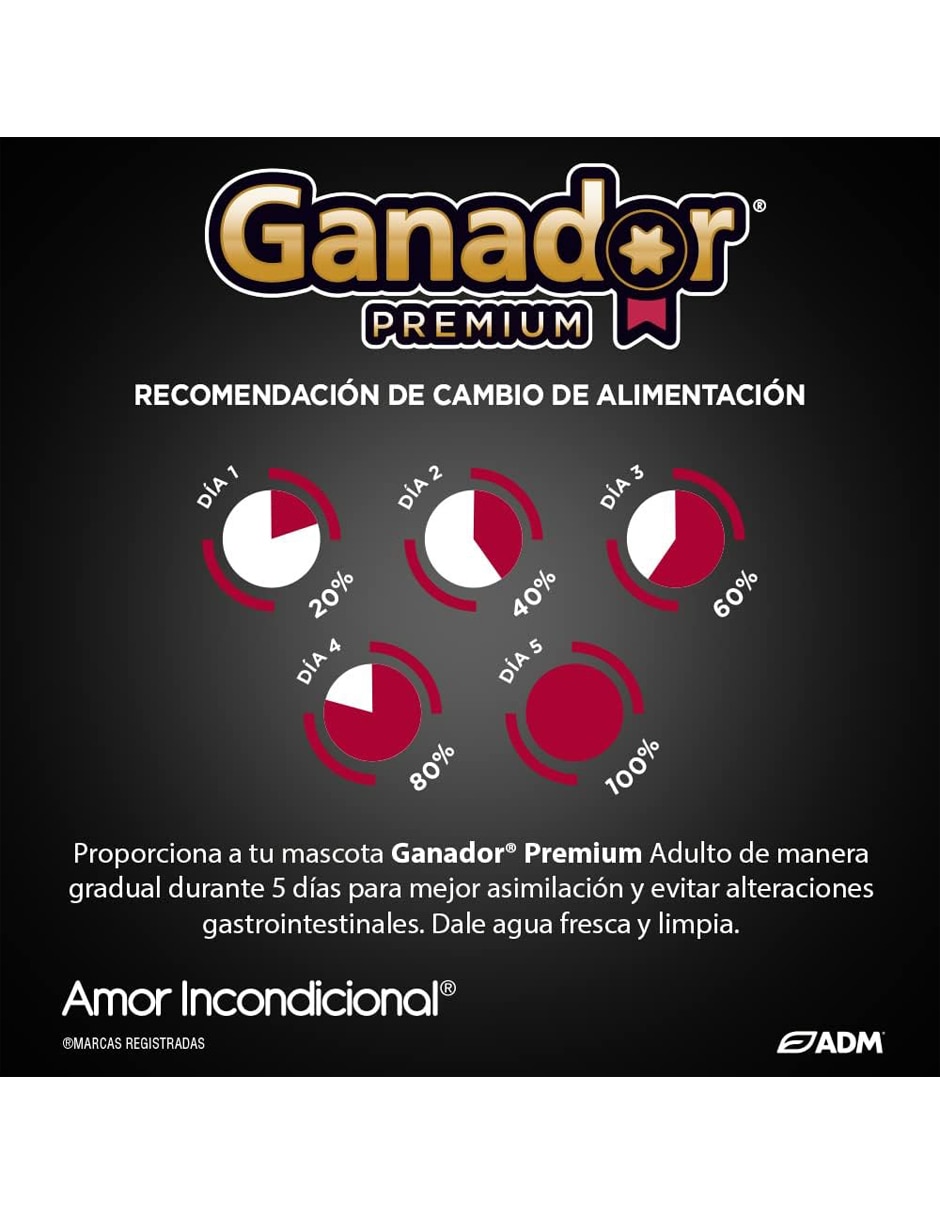 Croquetas Ganador de carne para perro etapa adulto contenido 4 kg