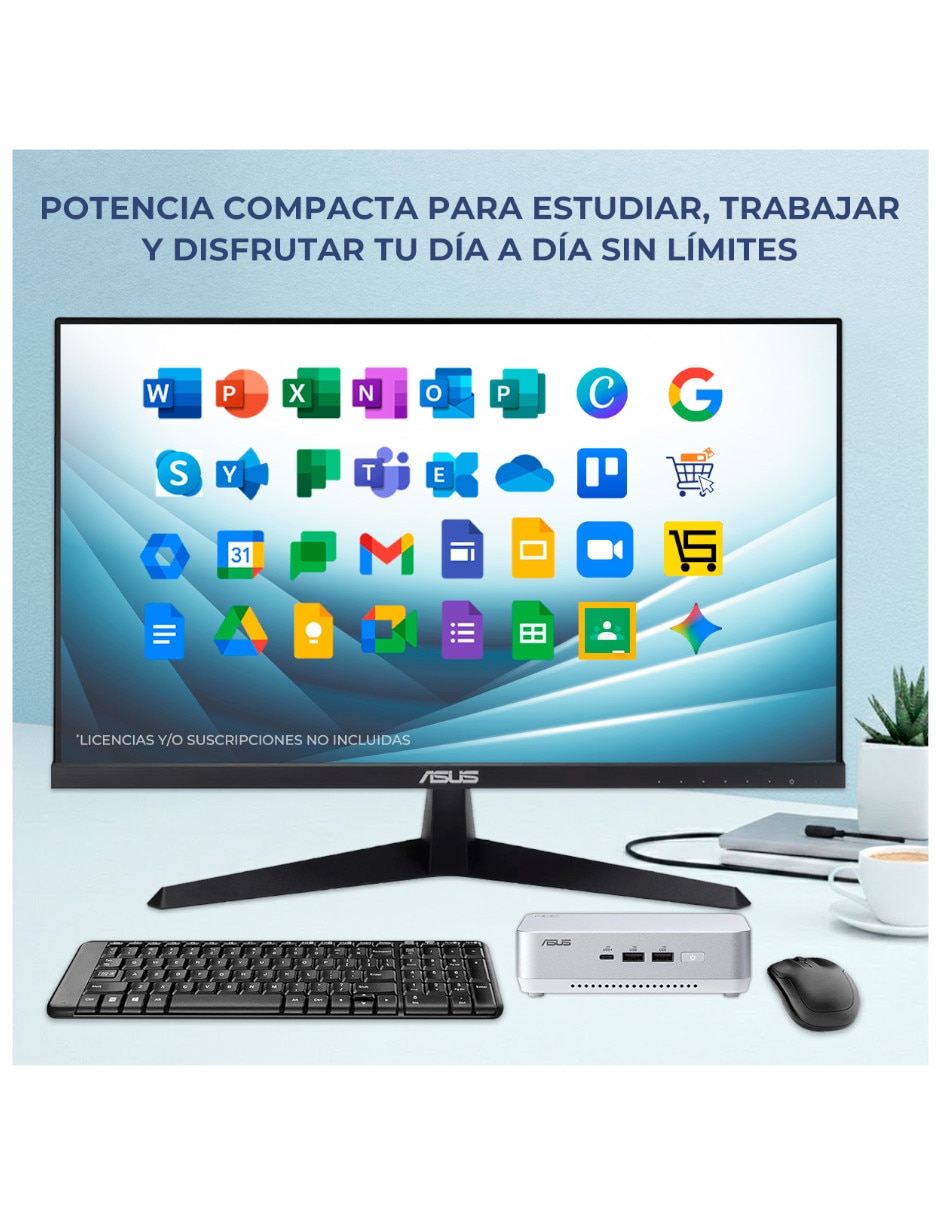 Asus cnuc14p+/u9161tbmtm intel core ultra 9 integrada 16 gb ram 1 tb ssd