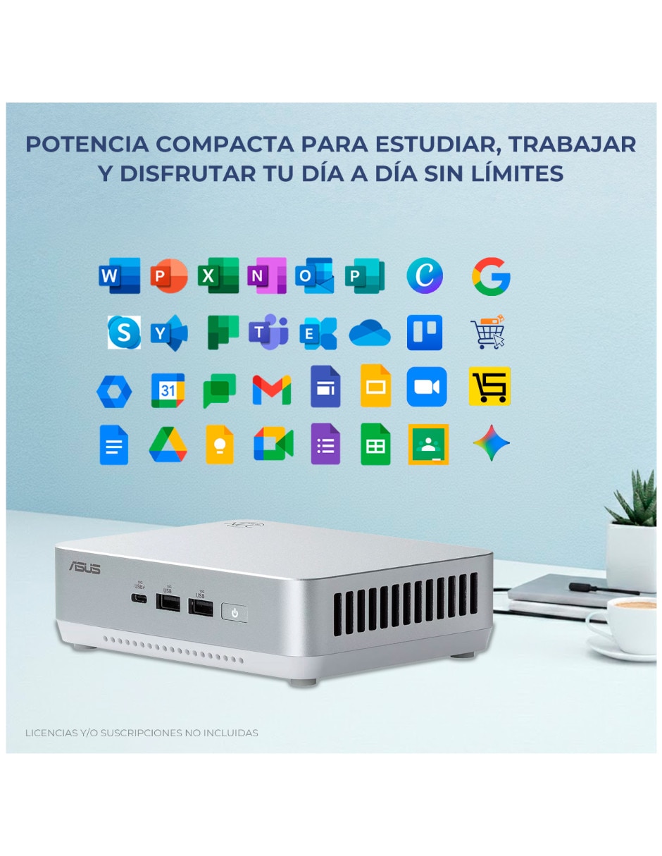Mini PC Asus CNUC14P+/U9161TB Intel Core Ultra 9 Integrada 16 GB RAM 1 TB SSD