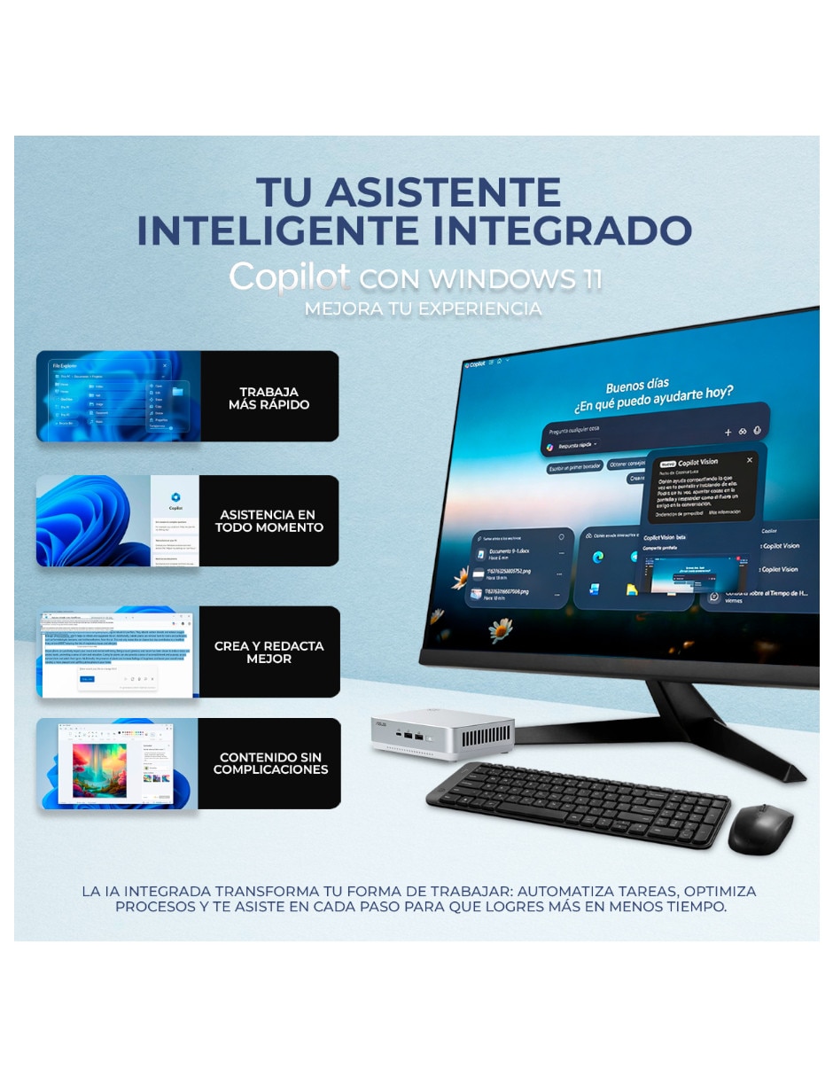 Mini PC NUC 14 Pro Intel Core Ultra 9 Integrada 32 GB RAM 1 TB SSD